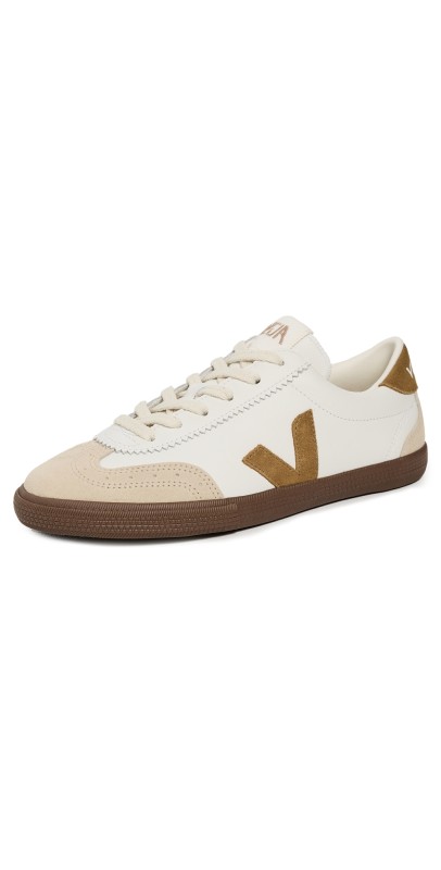 Veja Leather Volley Sneakers White Tent Bark