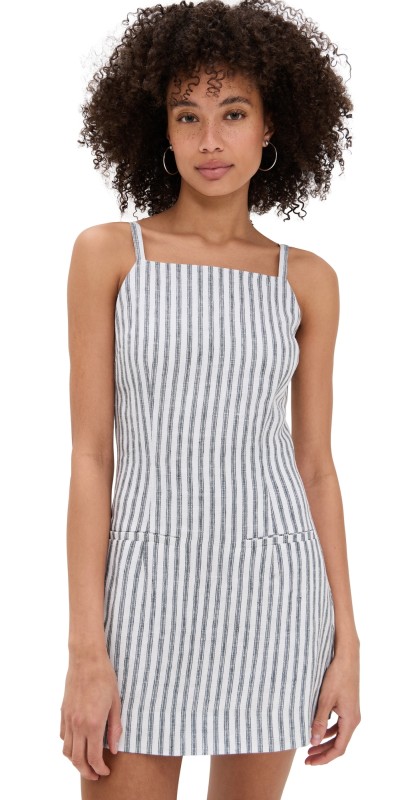 Reformation Phillipa Linen Dress Antibes Stripe