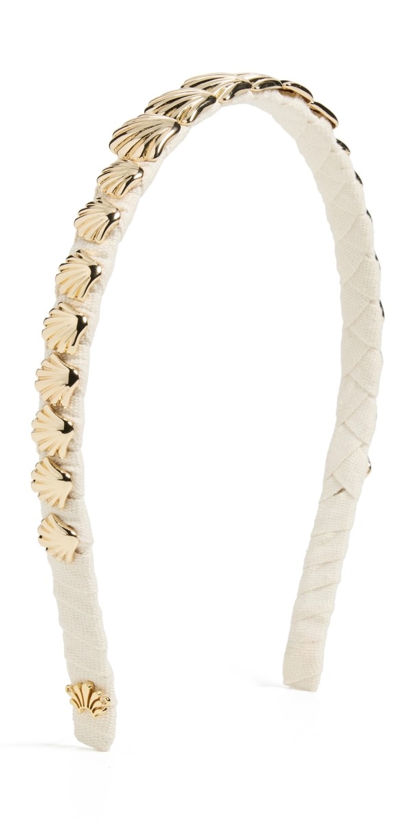 Lele Sadoughi Strand Shell Headband Gold