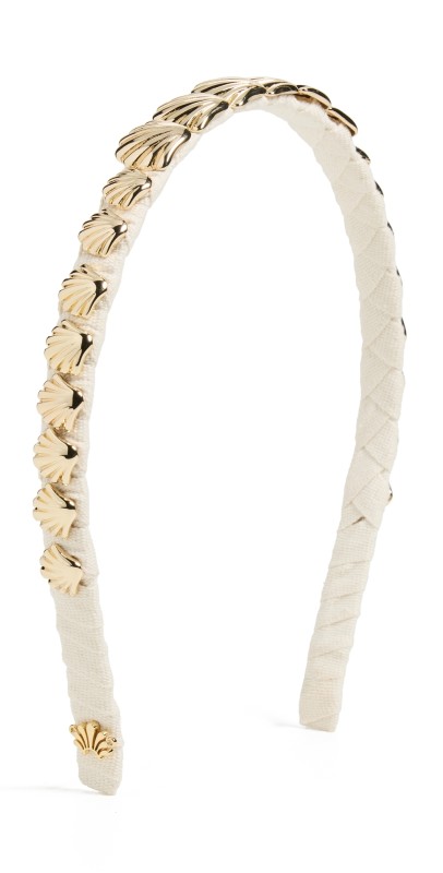 Lele Sadoughi Strand Shell Headband Gold