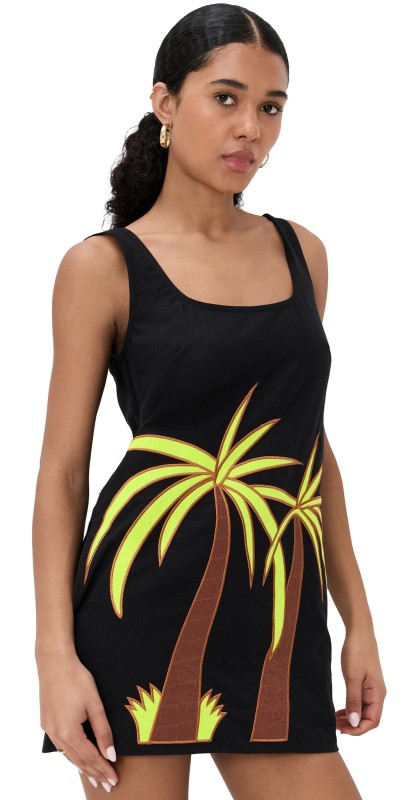 SIMONMILLER Lita Linen Dress Black