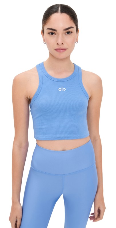 Alo Yoga Aspire Tank Crystal Clear Blue/White