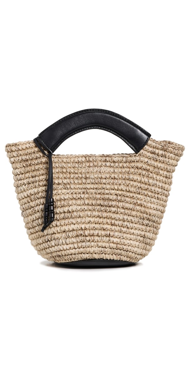 Hunting Season Mini Woven Shopper Tote Black Trim