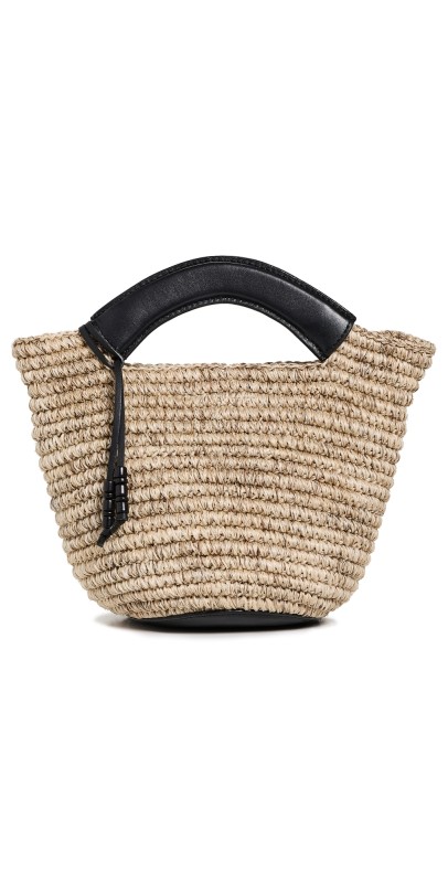 Hunting Season Mini Woven Shopper Tote Black Trim