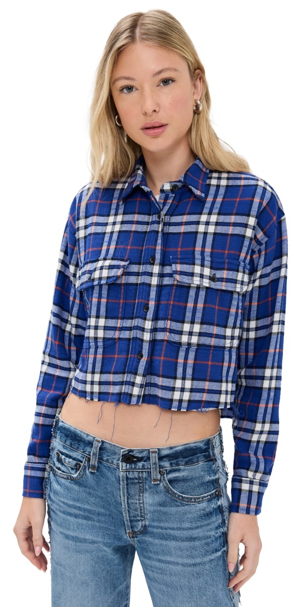 ASKK NY Crosby Flannel Blue Plaid