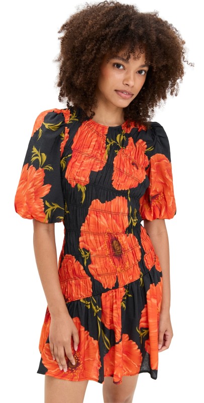 Never Fully Dressed Black Poppy Mini Nara Dress Black