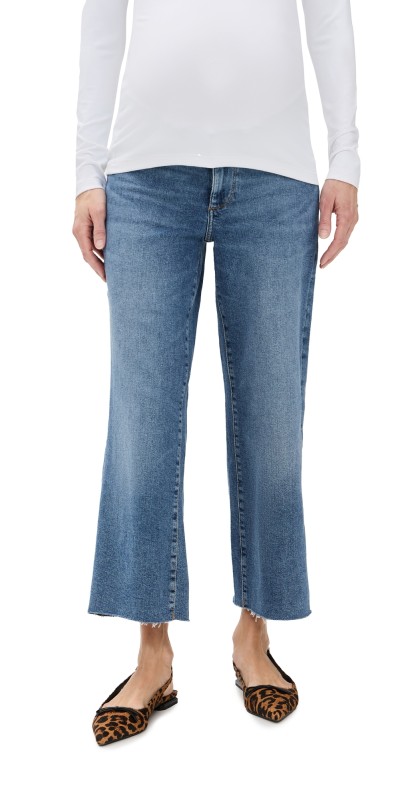 DL1961 Hepburn Wide Leg Petite Maternity Jeans East Lake (Vintage)