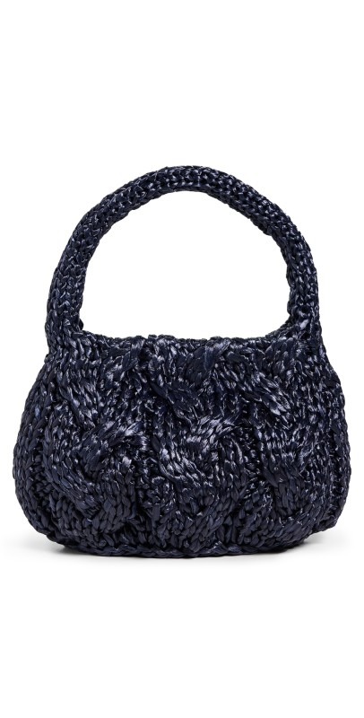 JW Anderson Small Cable Knit Bag Navy