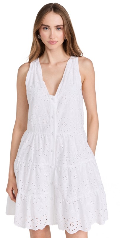Splendid Birdie Eyelet Dress White
