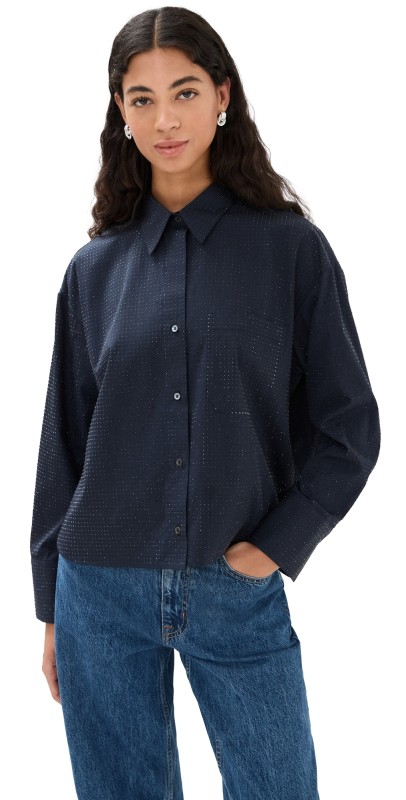 TWP Average Joe Crystals Shirt Midnight