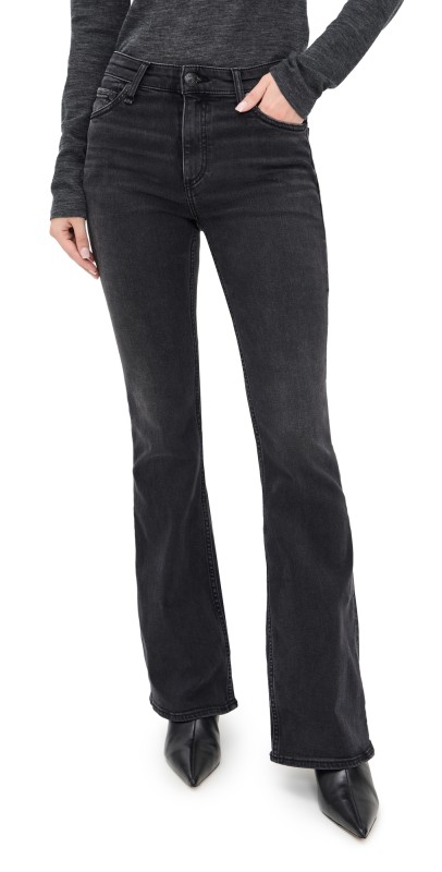 rag & bone Flexi Dahlia Full Length Flare Jeans Midnight