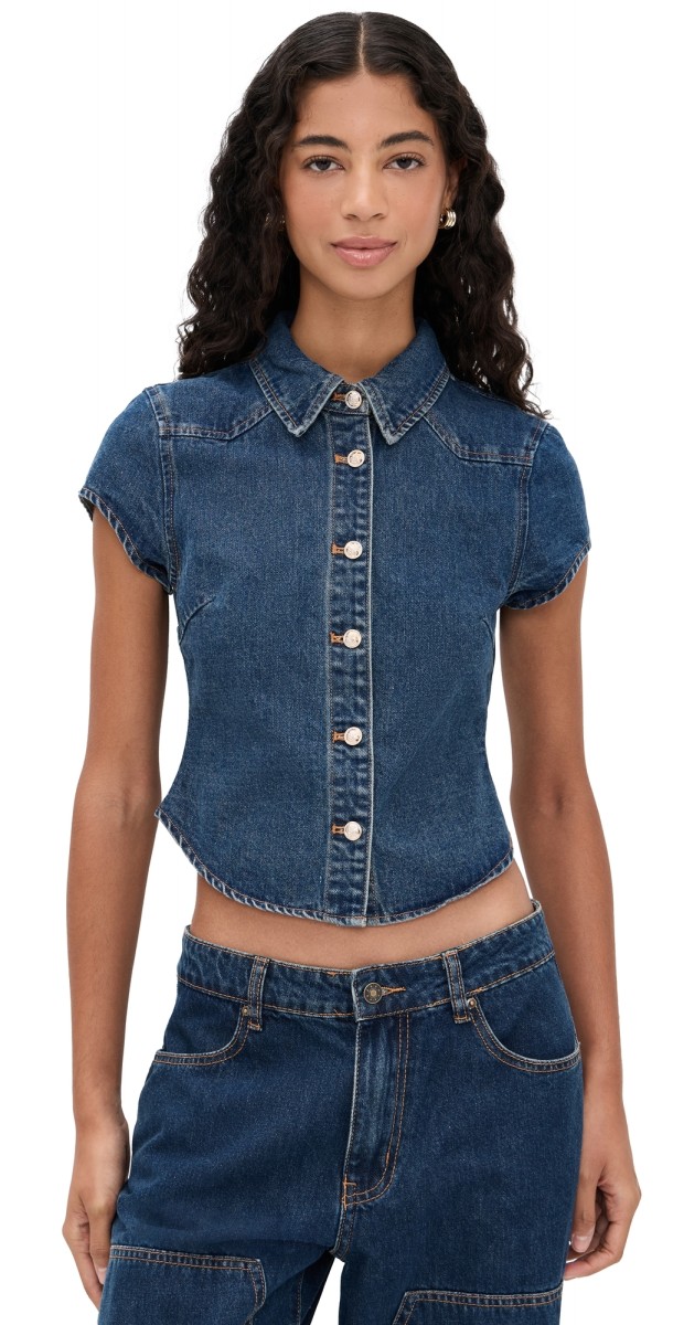 Lioness Varsity Blues Tee Mid Blue