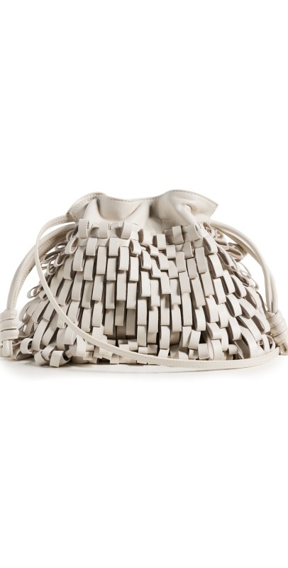 ALEXIS Quinn Fringe Loop Clutch Vanilla