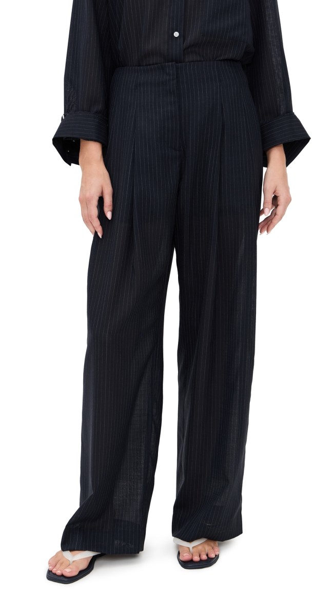 TWP Carries Trousers MIDNIGHT / WHITE