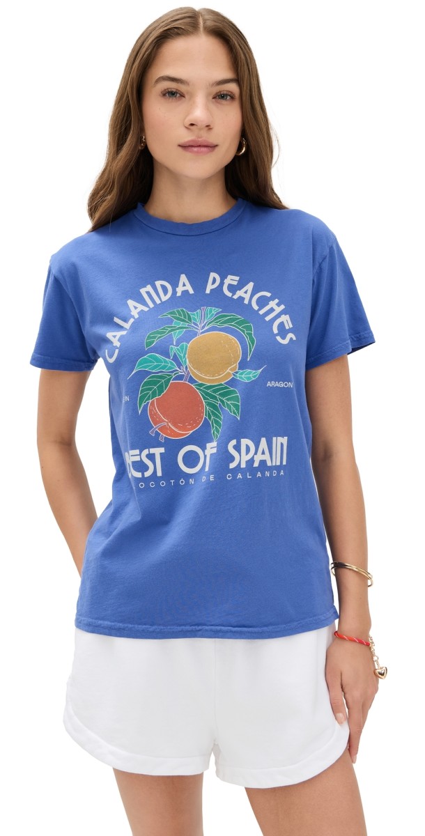 Original Retro Brand Calanda Peaches Tee Vintage Dark Royal
