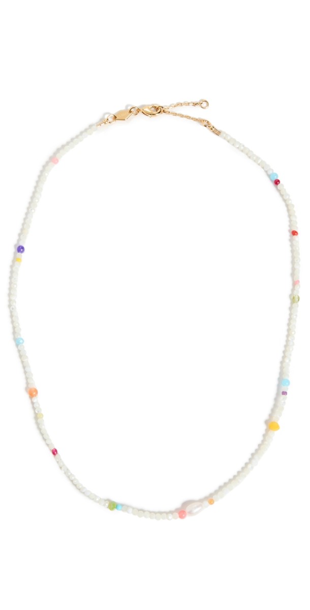 Anni Lu Confetti Gem Necklace White Shell