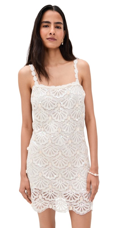 LoveShackFancy Lamont Dress Ecru