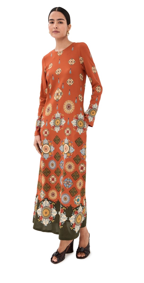 La DoubleJ Long Sleeve Swing Dress Nucleus Placee (Jersey)