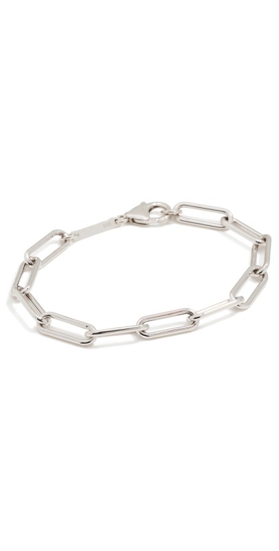Zoe Chicco 14k White Gold Large Paperclip Chain Bracelet 14k White Gold