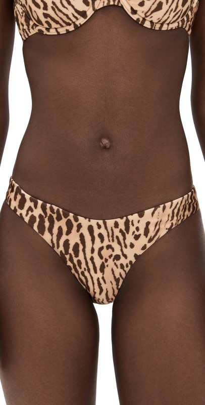 Zimmermann Cascadian Scoop Bikini Bottoms Tan Leopard