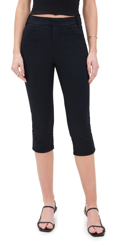 Free People Bette Super Slim Capris Black