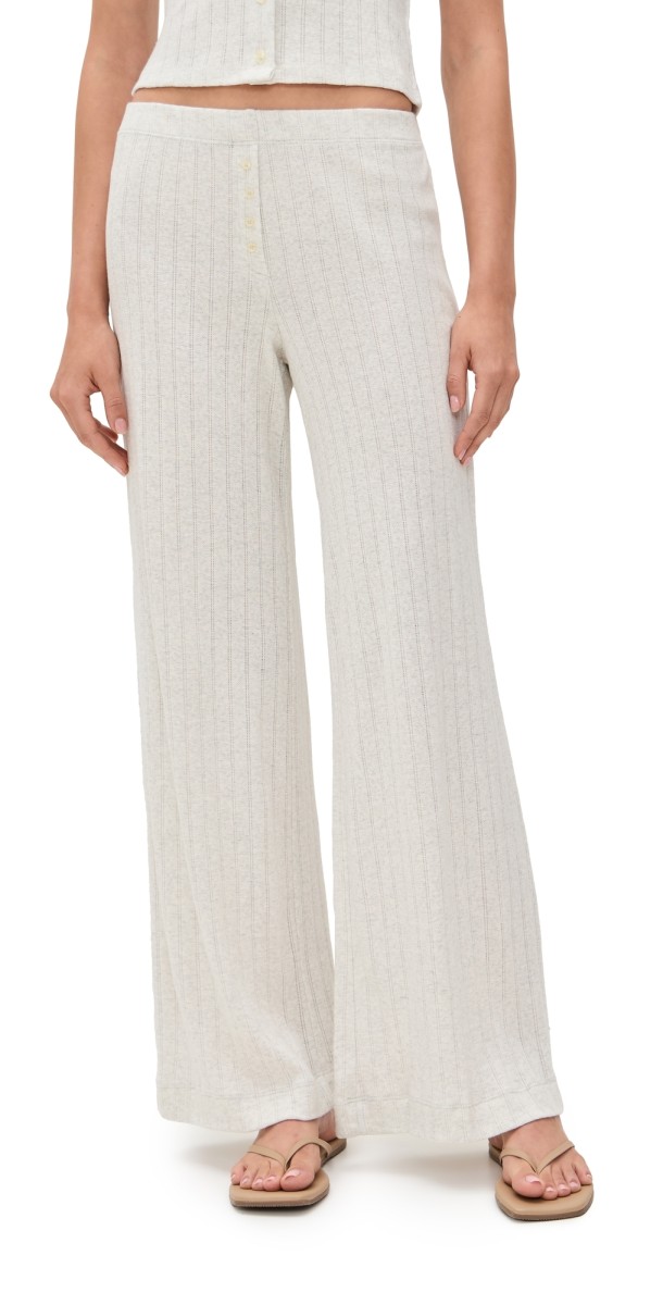 Leset Pointelle Boxer Pants Cloud Melange