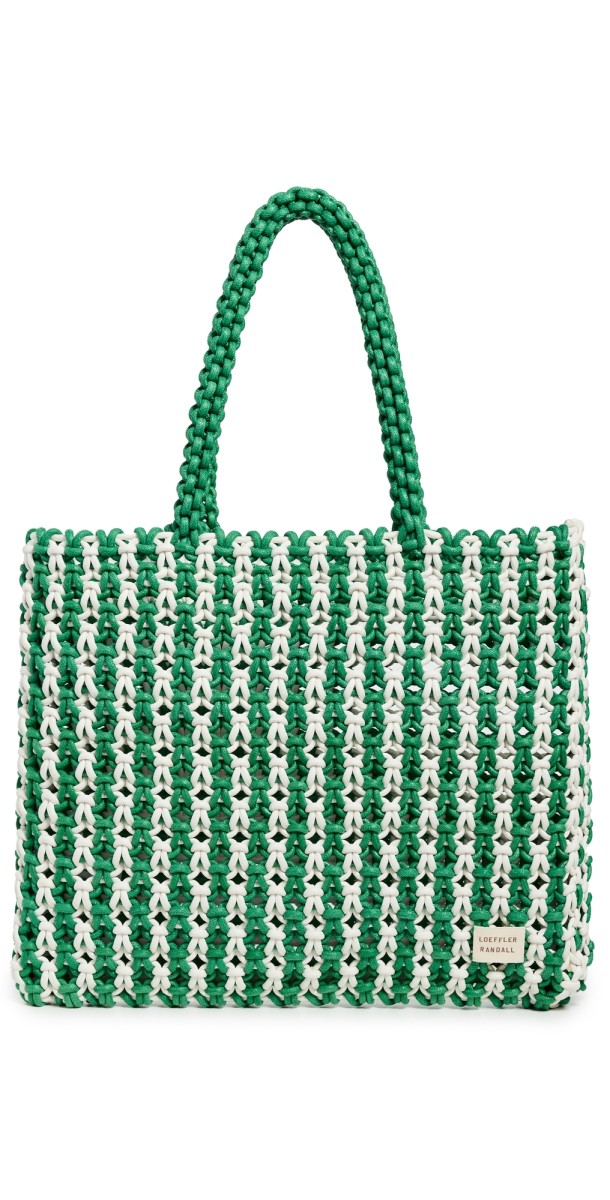Loeffler Randall Celia Knotted Tote White/Gr