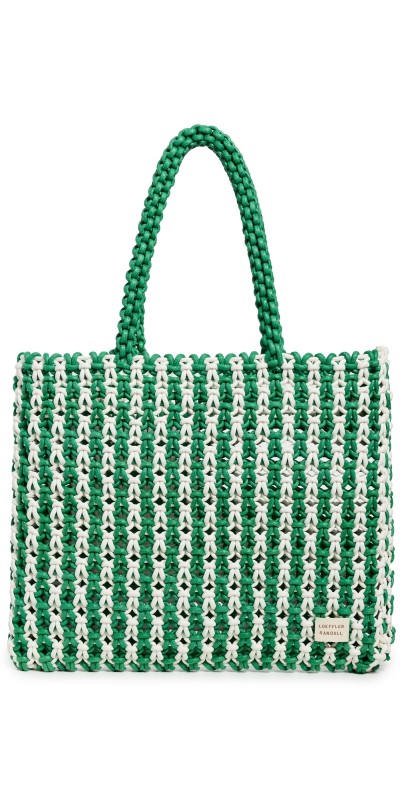 Loeffler Randall Celia Knotted Tote White/Gr