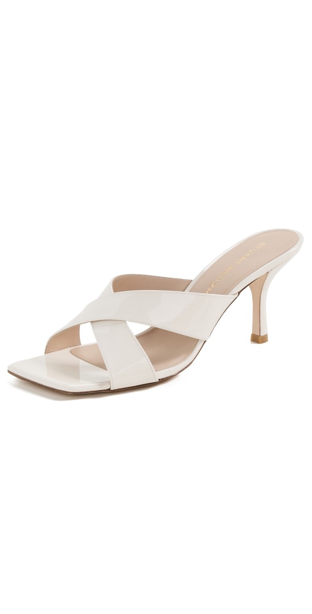 Stuart Weitzman Dayne Slides 75mm Cream