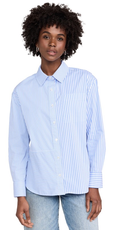 AG Addison Shirt Stripe Mix Blue Multi