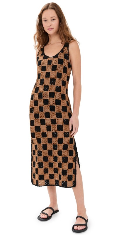 Cleobella Danika Midi Dress Black/Chocolate