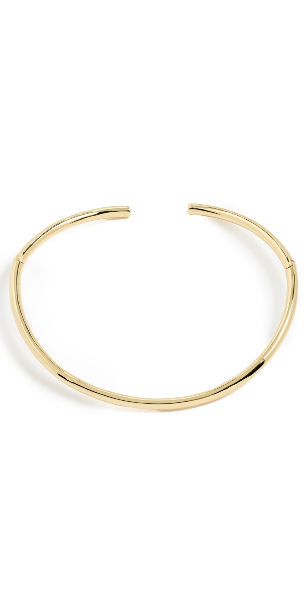 By Adina Eden Solid Collar Choker Necklace Gold