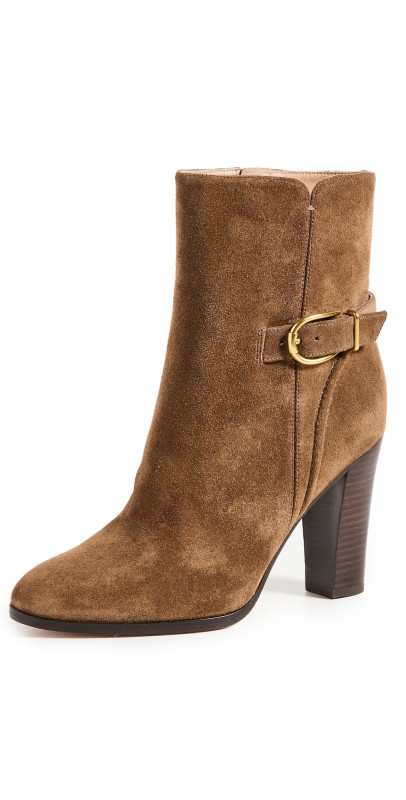 Veronica Beard Viv Booties Mocha Brown