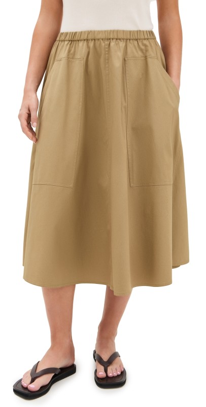 Vince Pocket Full Skirt Dk Barley