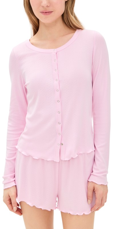 Honeydew Intimates Blissful Long Sleeve Shortie Set Tulle