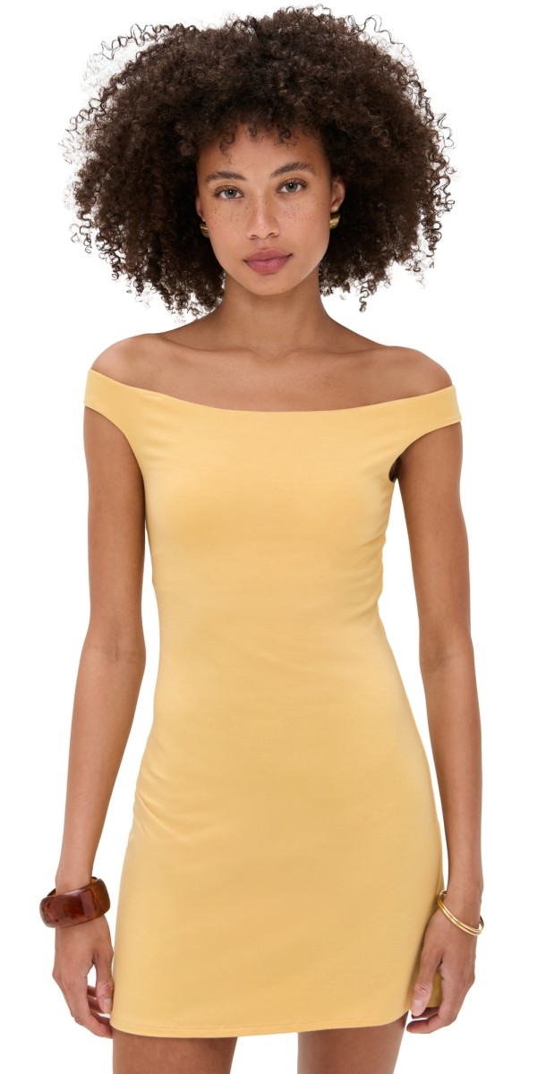 Reformation Lia Knit Dress Sunshine