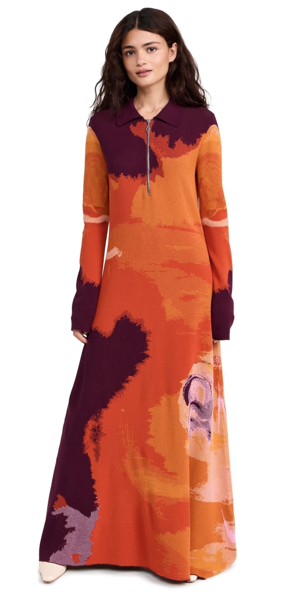 Rodebjer Clemins Art Dress Flame Multi