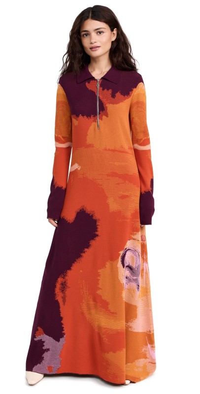 Rodebjer Clemins Art Dress Flame Multi