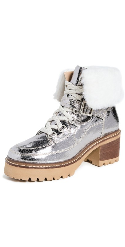 Free People Cozy Jasper Hiker Ankle Boots Pale Pewter