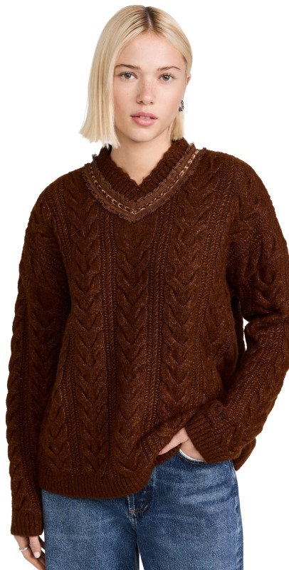 SHUSHU/TONG Knitwear Pullover Brown