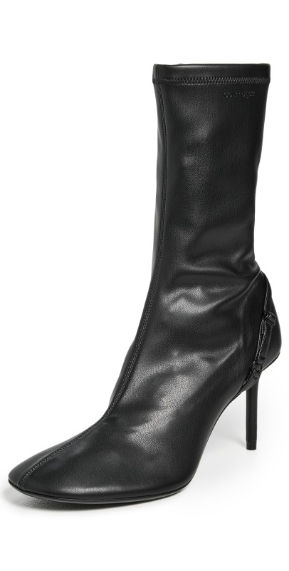 Courrèges Oblique Strap Boots Black
