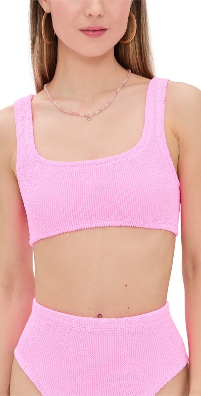 Hunza G Xandra Bikini Top Bubblegum