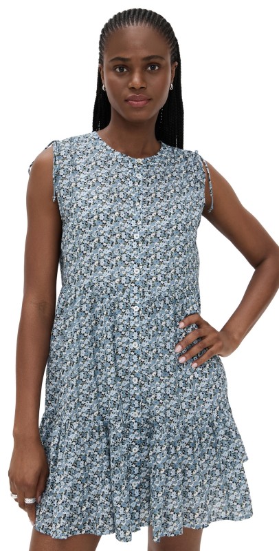 Veronica Beard Jean Yulianna Dress Lake Mist Multi