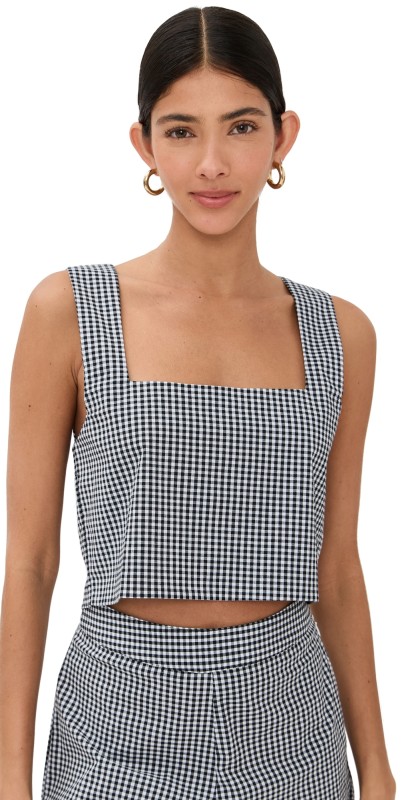 LE BOP Desiree Tank Gingham Black & White