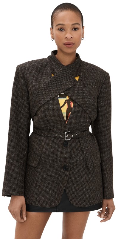 Monse Criss Cross Jacket Brown