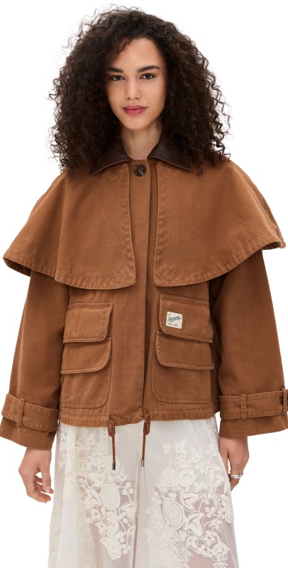 Sea Carolyn Work Wear Cape Jacket Camel