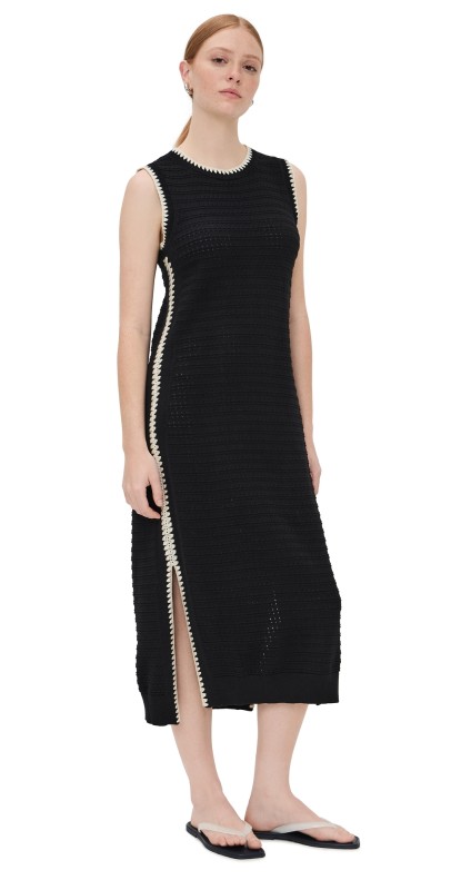 Varley Dwight Tank Knit Dress Black