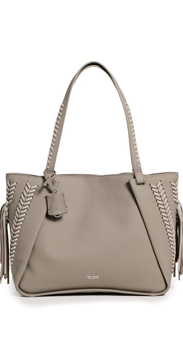 TUMI Valorie Tote Taupe Whipstitch