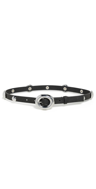 Apparis Jagger Sans Leather Dome Belt Ash