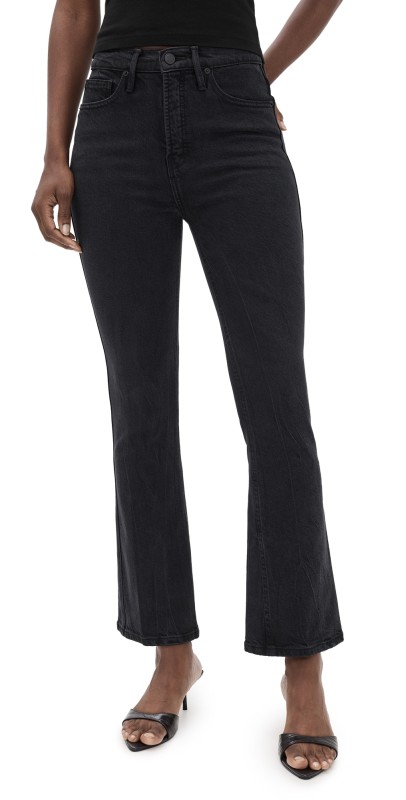 Good American Soft Tech Good Standard Kick Flare Jeans Black39